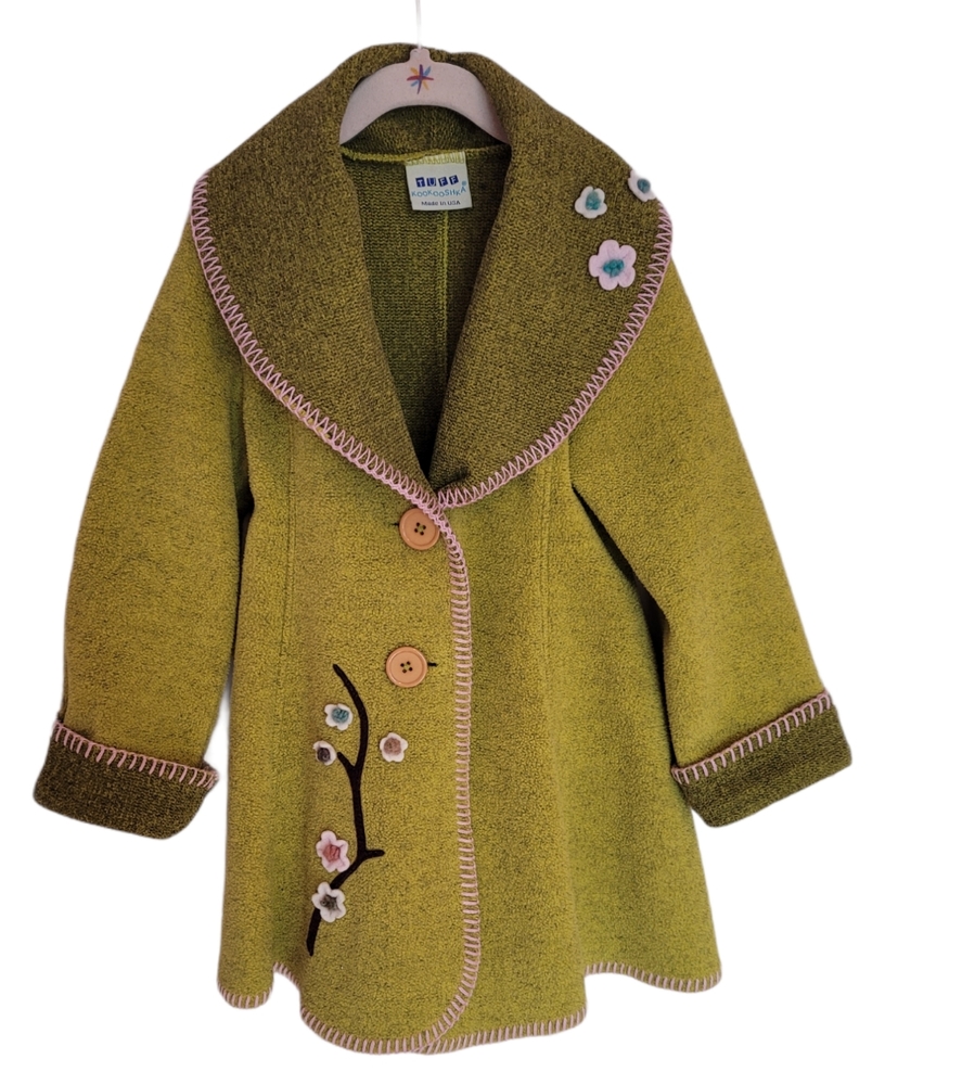 Girls Embroidered Hat & Jacket Set